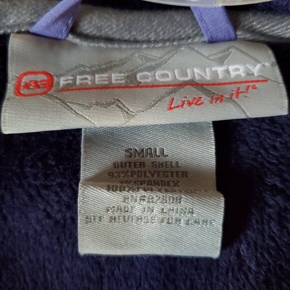 Free Country Softshell Jacket Women’s Water Resistant Fleece Purple Small - Picture 12 of 16